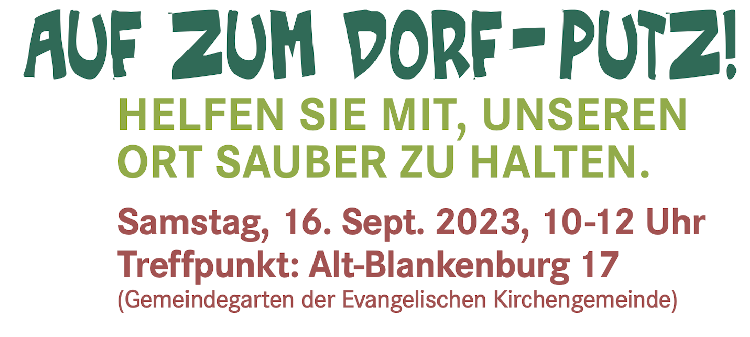 Blankenburger Dorfputz am 16.September 2023
