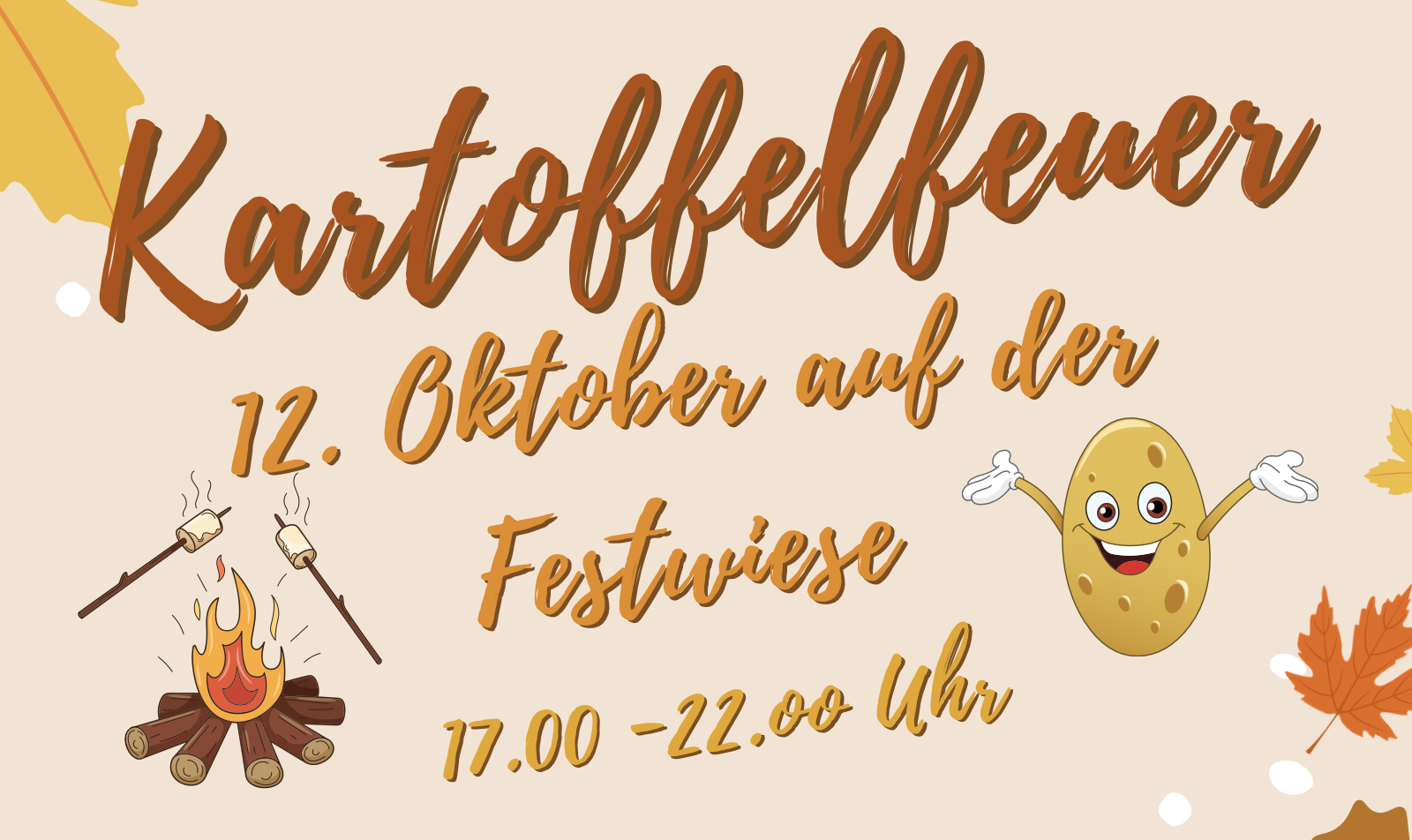 Herbstliches Kartoffelfeuer der Garten- und Siedlerfreunde am 12. Oktober auf der Festwiese